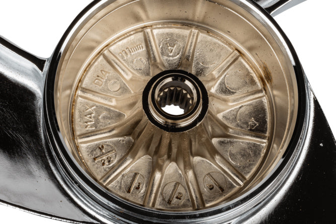 Rear Wheel (13x3.5) 3 spokes (aluminium) MBK Booster / BW's chrome