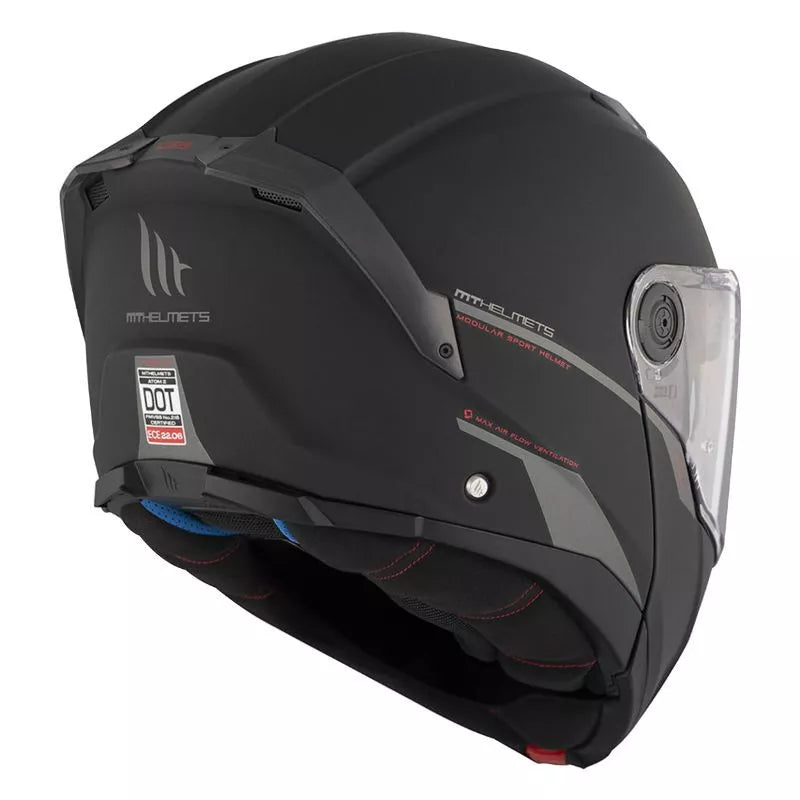Flip-up Hjälm MT Helmets Atom 2 SV – Matt Svart