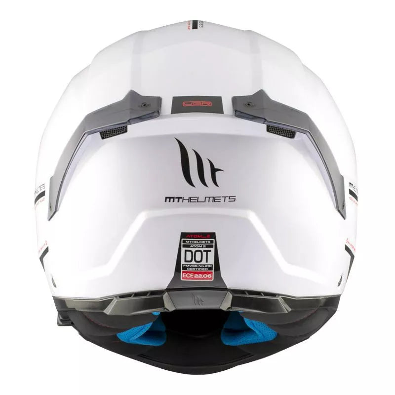 Flip-up Hjälm MT Helmets Atom 2 SV – Blankvit (Glossy White)