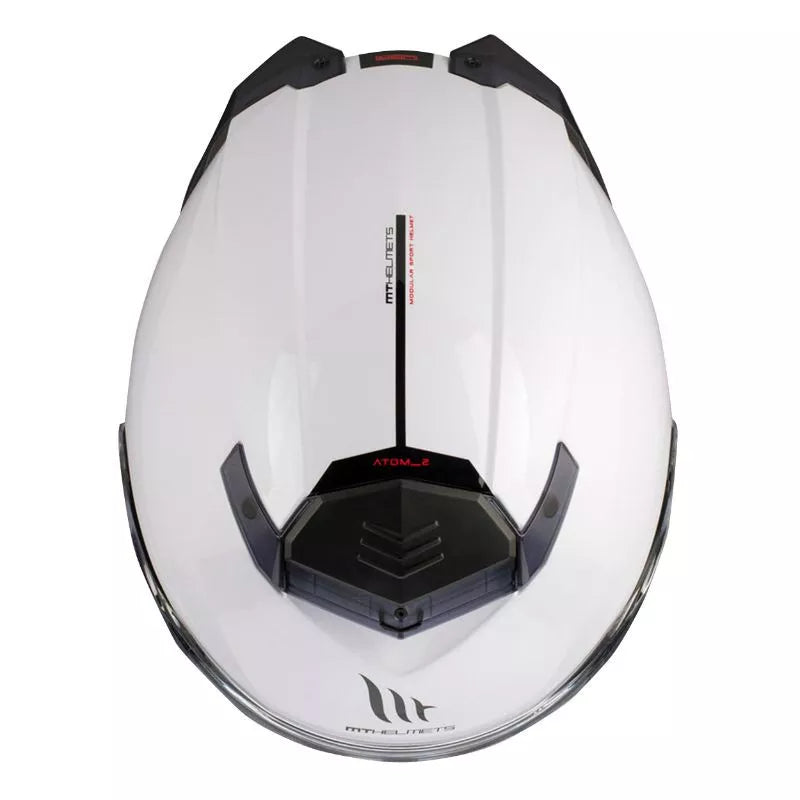 Flip-up Hjälm MT Helmets Atom 2 SV – Blankvit (Glossy White)