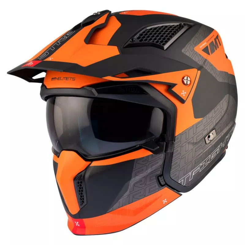 Flip-Up Hjälm MT Helmets Streetfighter SV S Totem – Grå / Orange