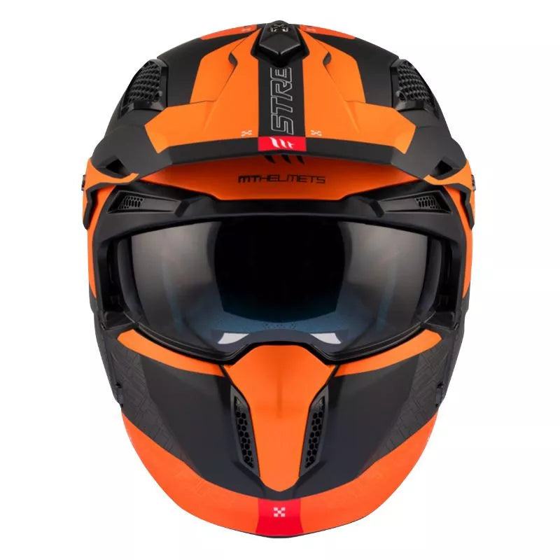 Flip-Up Hjälm MT Helmets Streetfighter SV S Totem – Grå / Orange