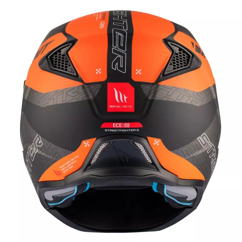 Flip-Up Hjälm MT Helmets Streetfighter SV S Totem – Grå / Orange
