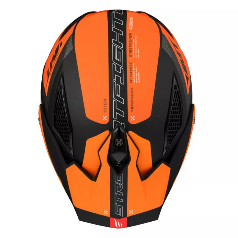 Flip-Up Hjälm MT Helmets Streetfighter SV S Totem – Grå / Orange