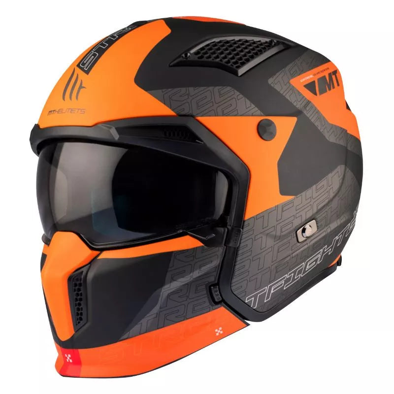 Flip-Up Hjälm MT Helmets Streetfighter SV S Totem – Grå / Orange