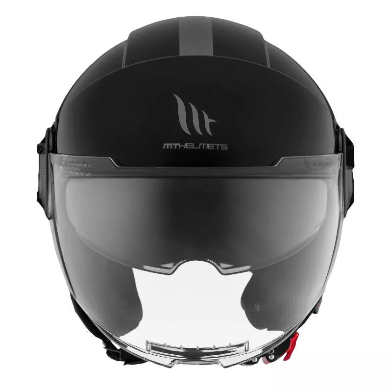 Öppen Hjälm MT Helmets Viale SV S – Blank Svart (Glossy Black)