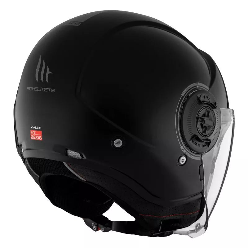 Öppen Hjälm MT Helmets Viale SV S – Blank Svart (Glossy Black)