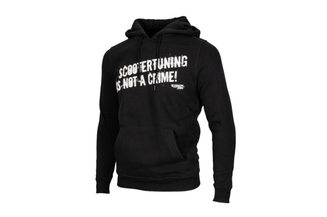 HOODIE "SCOOTERTUNING IS NOT A CRIME" SVART