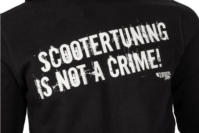 HOODIE "SCOOTERTUNING IS NOT A CRIME" SVART