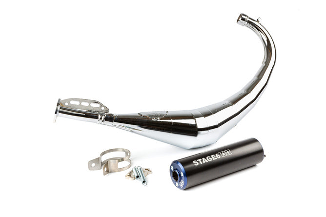 Avgassystem STAGE6 STREETRACE CHROME/ DERBI / MINARELLI AM6