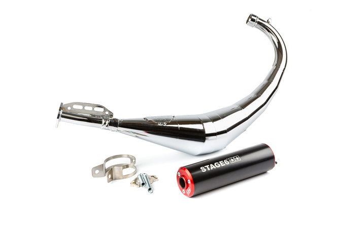 Avgassystem STAGE6 STREETRACE CHROME/ DERBI / MINARELLI AM6