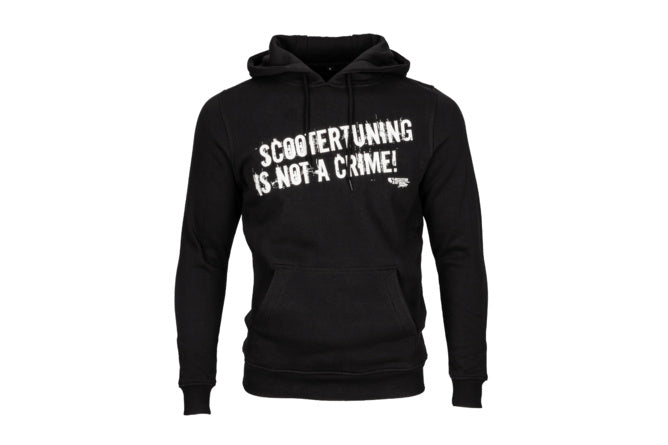 HOODIE "SCOOTERTUNING IS NOT A CRIME" SVART