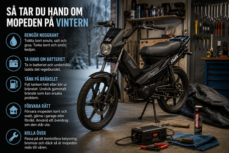 Så tar du hand om mopeden på vintern
