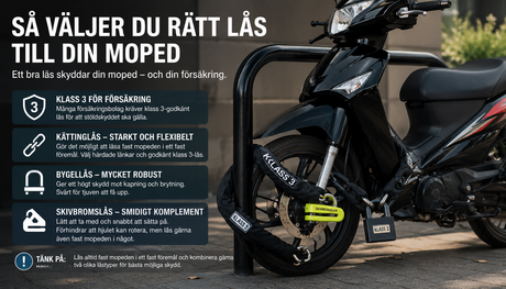 Så väljer du lås till din moped