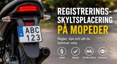 Registreringsskylten på mopeden – så ska den faktiskt sitta