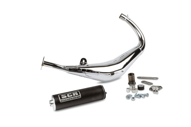 Avgassystem SCR Corse SM Chrome 50cc Derbi Senda (låg monterad)