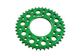 Rear Sprocket aluminium CNC 420 - 43 teeth - 5 screws YCF Pit Bike green