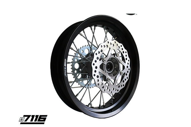 Bakhjul aluminium 3.0x14" med skiva + kedjedrev Flat Track YCF Sunday