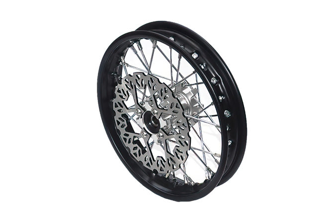 Framhjul - CNC nav silver m/bromsskiva Pit Bike YCF50A
