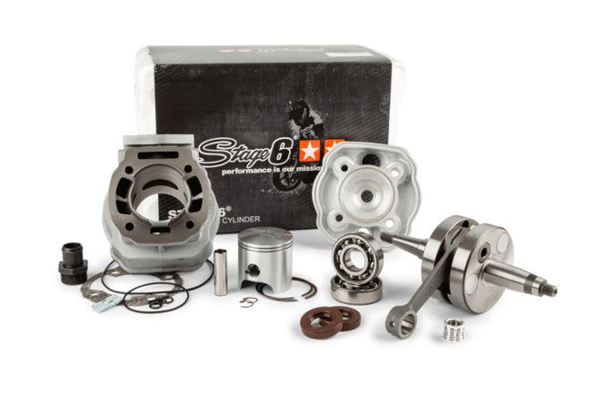 Tuning Kit cylinder + vevaxel Stage6 Streetrace 88cc slag 45mm Derbi Euro3 / Euro4