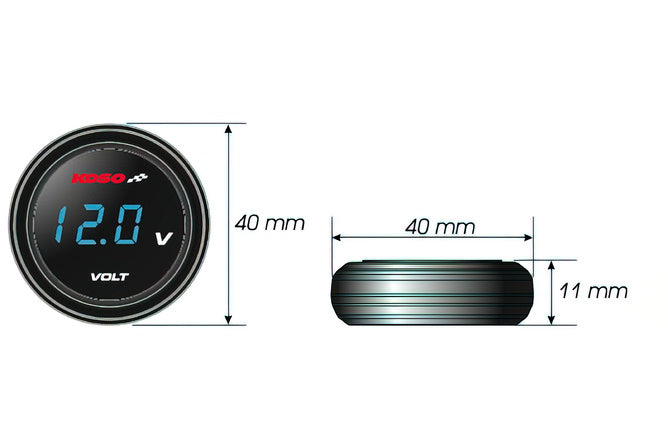 Digital Voltmeter Koso Coin blå