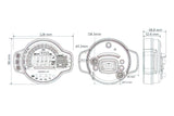 Speedometer digital Koso MS-01 0-199 km/h / homologated