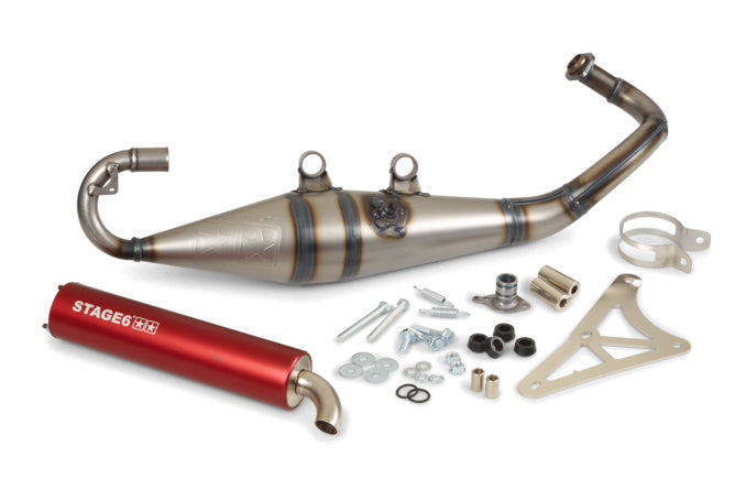 Avgassystem Stage6 Pro Replica MK2 Röd Piaggio