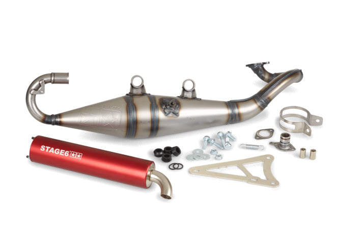 Avgassystem Stage6 Pro Replica MK2 Röd Minarelli horisontell / Kina 2-takt