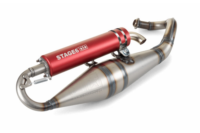 Avgassystem Stage6 Pro Replica MK2 Röd Piaggio