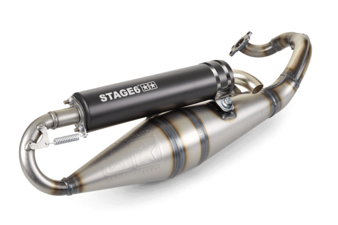 Avgassystem Stage6 Pro Replica MK2 Svart Peugeot horisontell / Morini