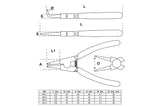 Circlip Pliers Set BGS 175 mm 4 pcs.