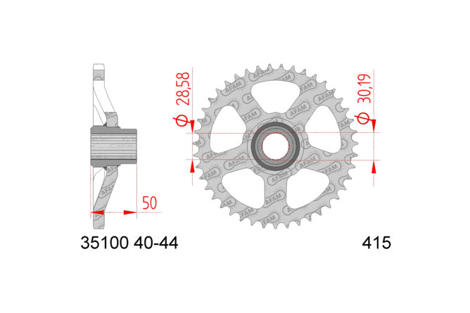 Chain Kit AFAM 11x43 Aprilia AF1