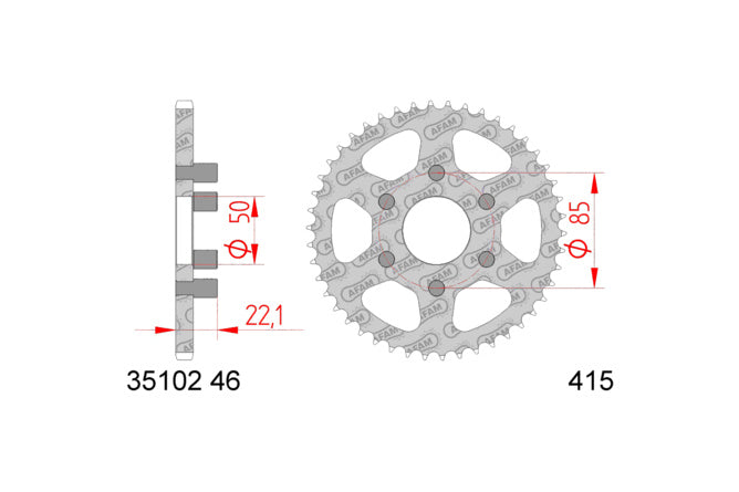 Chain Kit AFAM 11x46 Aprilia Classic