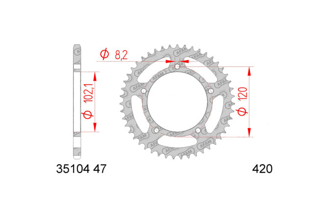 Chain Kit AFAM 11x47 Aprilia RS före 2005