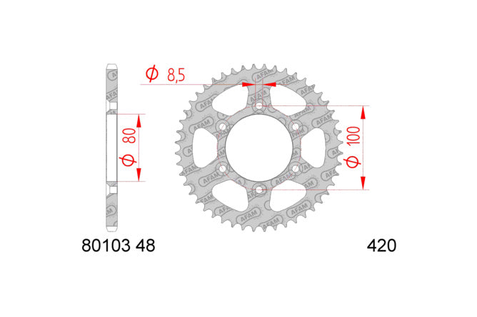 Chain Kit AFAM 11x48 Rieju RR