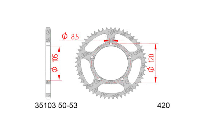 Kedjeset AFAM 11x53 Generic / Keeway