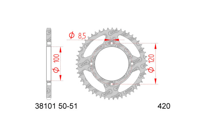 Chain Kit AFAM 11x51 Beta RR
