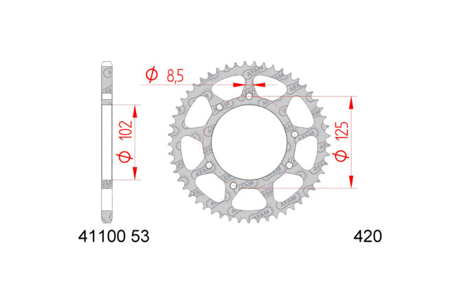Chain Kit AFAM 11x53 Gilera RCR 50