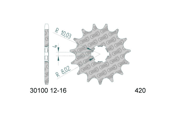 Chain Kit AFAM 13x48 Yamaha DT 1993 - 1997