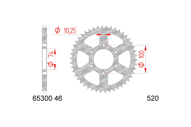 Chain Kit AFAM 14x46 Hyosung GV 250