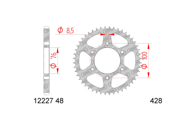 Chain Kit AFAM 14x48 Yamaha YZF-R 125 / MT 125