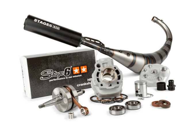Tuning Kit cylinder + vevaxel + avgassystem Stage6 Sport MK2 50cc AM6
