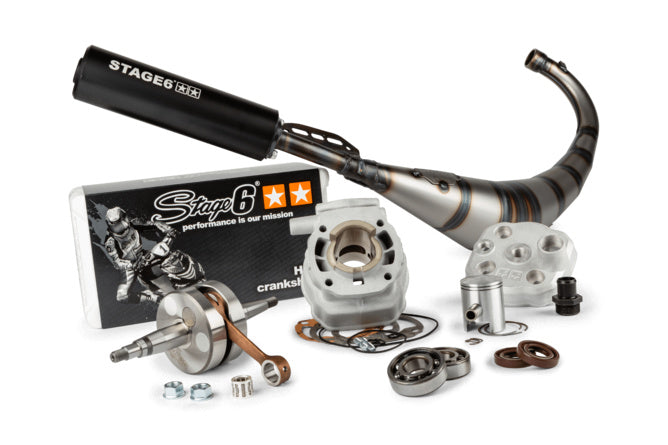 Tuning Kit cylinder + vevaxel + avgassystem Stage6 Sport Pro MK2 50cc Derbi Euro 2