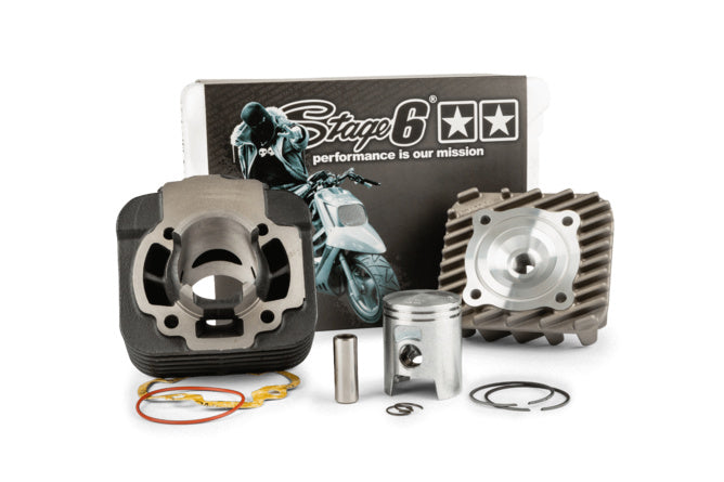 Cylinder Kit Stage6 Streetrace gjutjärn 50cc Piaggio AC (Typhoon / Zip)