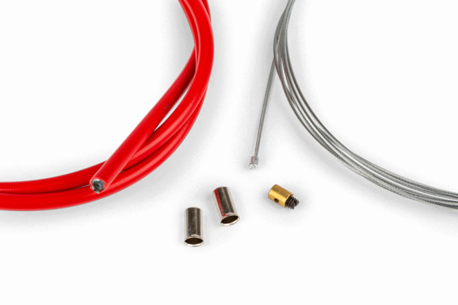 Gaswire-kit universellt 1,2mm x 2 meter Motoforce Racing röd