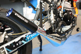 Exhaust Stage6 Streetrace chrome CNC blue / black Derbi / Minarelli AM6