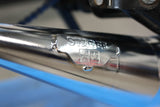 Exhaust Stage6 Streetrace chrome CNC blue / black Derbi / Minarelli AM6