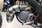 Exhaust Stage6 Streetrace 70cc high mount CNC red / black Derbi Senda