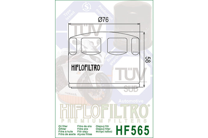 Olje Filter Hiflofiltro HF565 Gilera GP 800cc / Aprilia 850cc SRV