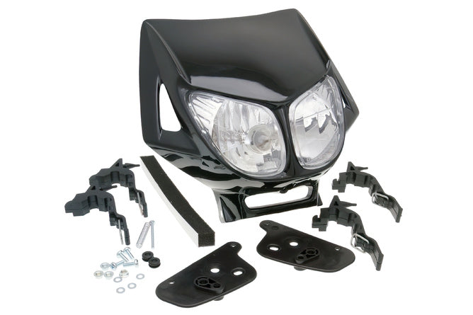 Twin Headlight Mask Enduro svart